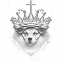 key whit crown on top and  my name Liron on front tattoo design idea