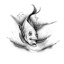 fisch jumping from water tattoo design idea