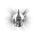  tattoo of a people marching with banners and flags, capturing the spirit of a socialist revolution tattoo design idea