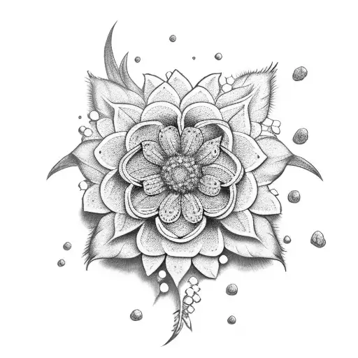 edelweiss flower tattoo design idea