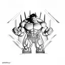  transformer with hulk tattoo design idea
