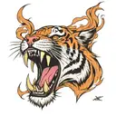 tiger roar tattoo design idea