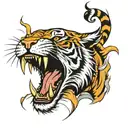 tiger roar tattoo design idea