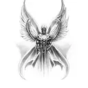 archangel Michael killing devil  forearm full round tattoos  tattoo design idea