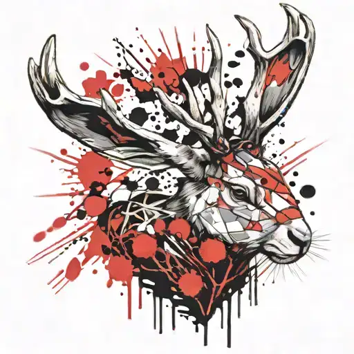Jackalope tattoo design idea