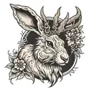Jackalope tattoo design idea