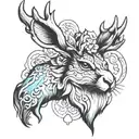 Jackalope tattoo design idea