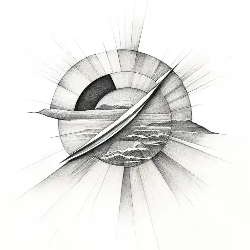 half sun half moon tattoo design idea