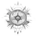 half sun half moon tattoo design idea