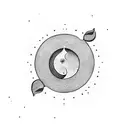 half sun half moon tattoo design idea