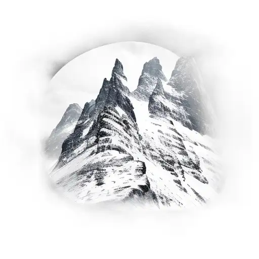Mountain Scene tattoo design idea