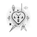 I want a mixed tattoo that combines travel, love, loner, laptop, money, depression, anxiety, karma, overthinking, artist tattoo design idea