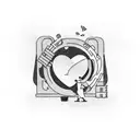 I want a mixed tattoo that combines travel, love, loner, laptop, money, depression, anxiety, karma, overthinking, artist tattoo design idea