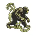 Bigfoot hunting  tattoo design idea