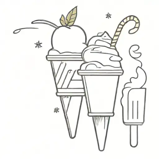 popsicle ice cream tattoo design idea