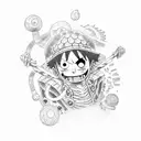 luffy tattoo design idea