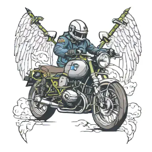 BMW car, death, lineman  tattoo design idea