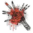 hand and eye of vecna tattoo design idea