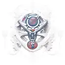 Combine elements of your occupation with traditional symbols from your 1st generation bloodline in a new-school style tattoo design idea