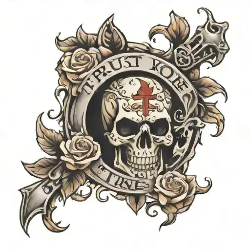 trust no one tattoo design idea
