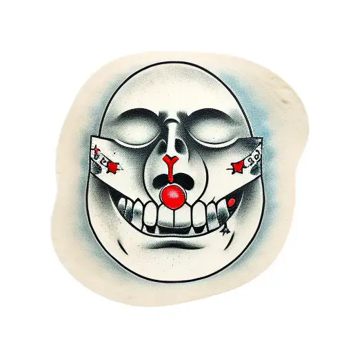 tragedy and comedy masks  tattoo design idea