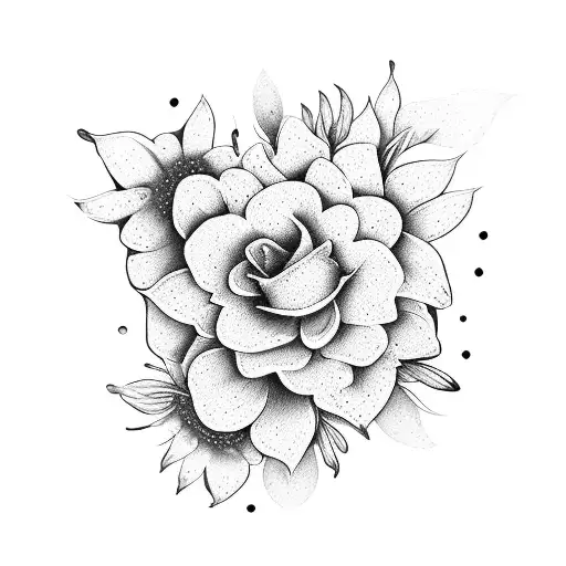 April and Septemeber flower tattoo design idea