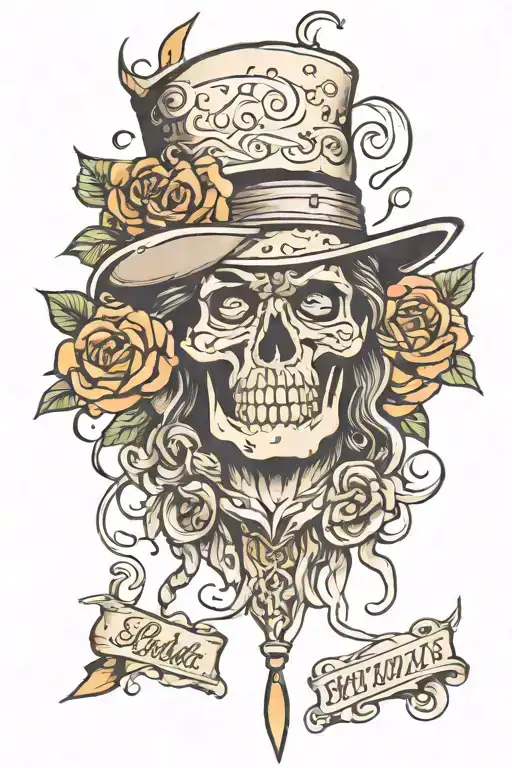 something like slash shoulder tattoo but under it has to be writter RAZZLE tattoo design idea