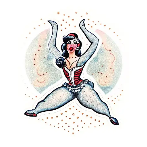 hot dog ballerina  tattoo design idea