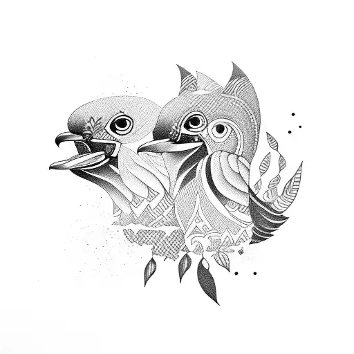 three little birds sleeve tattoo design idea