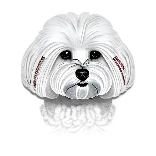 maltese bichon tattoo design idea