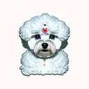 maltese bichon tattoo design idea