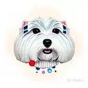 maltese bichon tattoo design idea