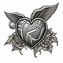 Heart and Volleyball tattoo design idea