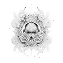 suminagashi tattoo design idea