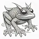samurai frog tattoo design idea