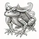 samurai frog tattoo design idea