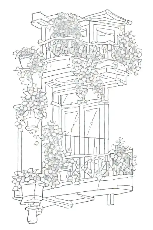 you wanted a garden but you got a balcony tattoo design idea