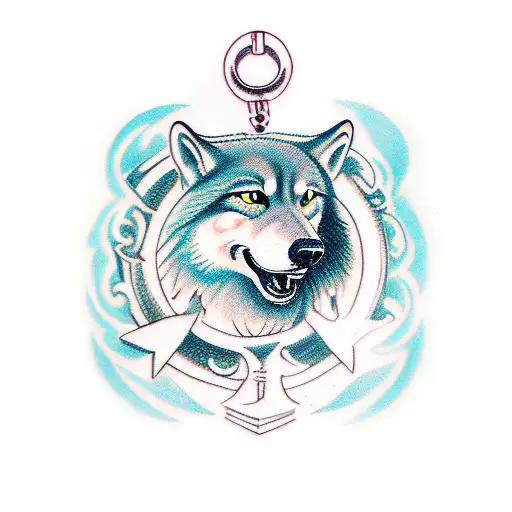 keyhole with wolf tring to get out tattoo design idea