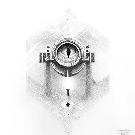 keyhole tattoo design idea