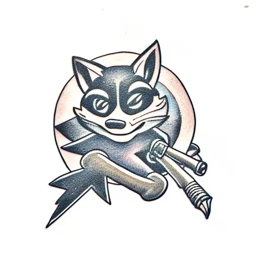 sly cooper cane tattoo design idea