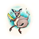 kangaroo with joey tattoo design idea