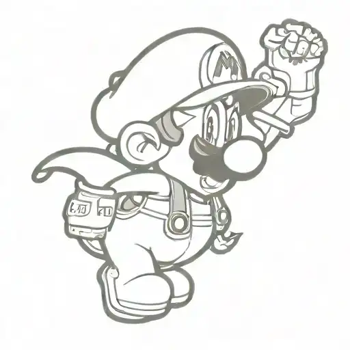 Mario tattoo design tattoo design idea