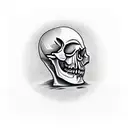 greek chalice with skull tattoo design idea