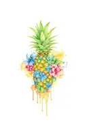 pineapple and turttles tattoo design idea
