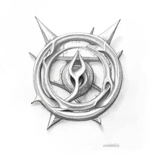 Trident tattoo design idea