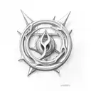 Trident tattoo design idea