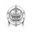 Trident tattoo design idea