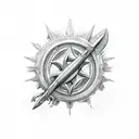 Trident tattoo design idea
