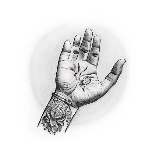 pray hands Jesus tattoo design idea