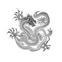 chinese dragon spitting fire tattoo design idea